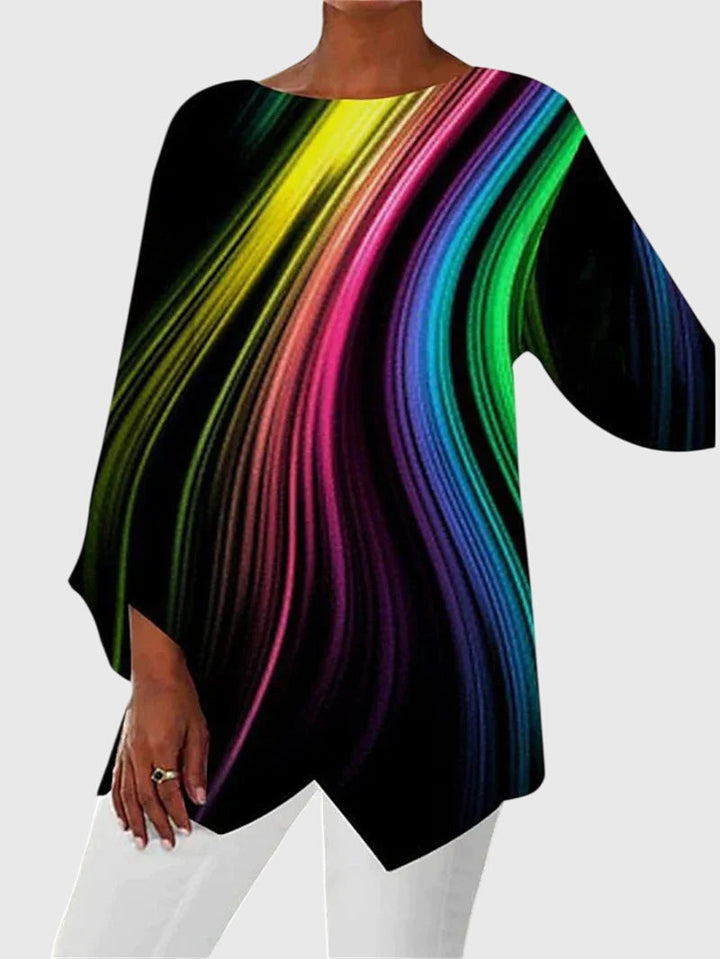Serena | Shimmering Butterfly Long-Sleeve Top