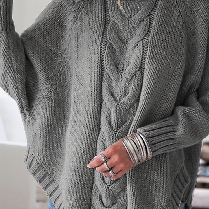 Maisie | Cable-Knit High-Neck Sweater