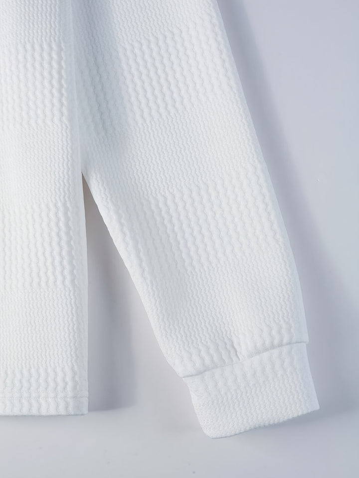 Reid | Textured Long Sleeve Polo Shirt