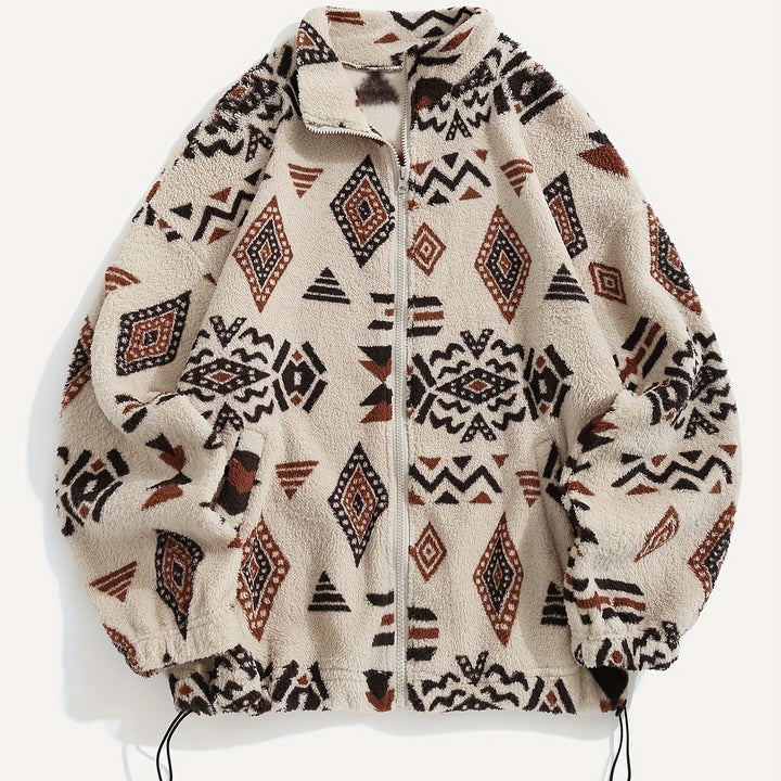 Winifred | Patterned Cozy Zip-Up Jacket