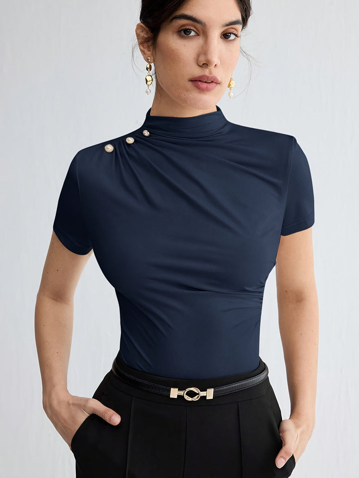 Marlowe | Refined Mock-Neck Top