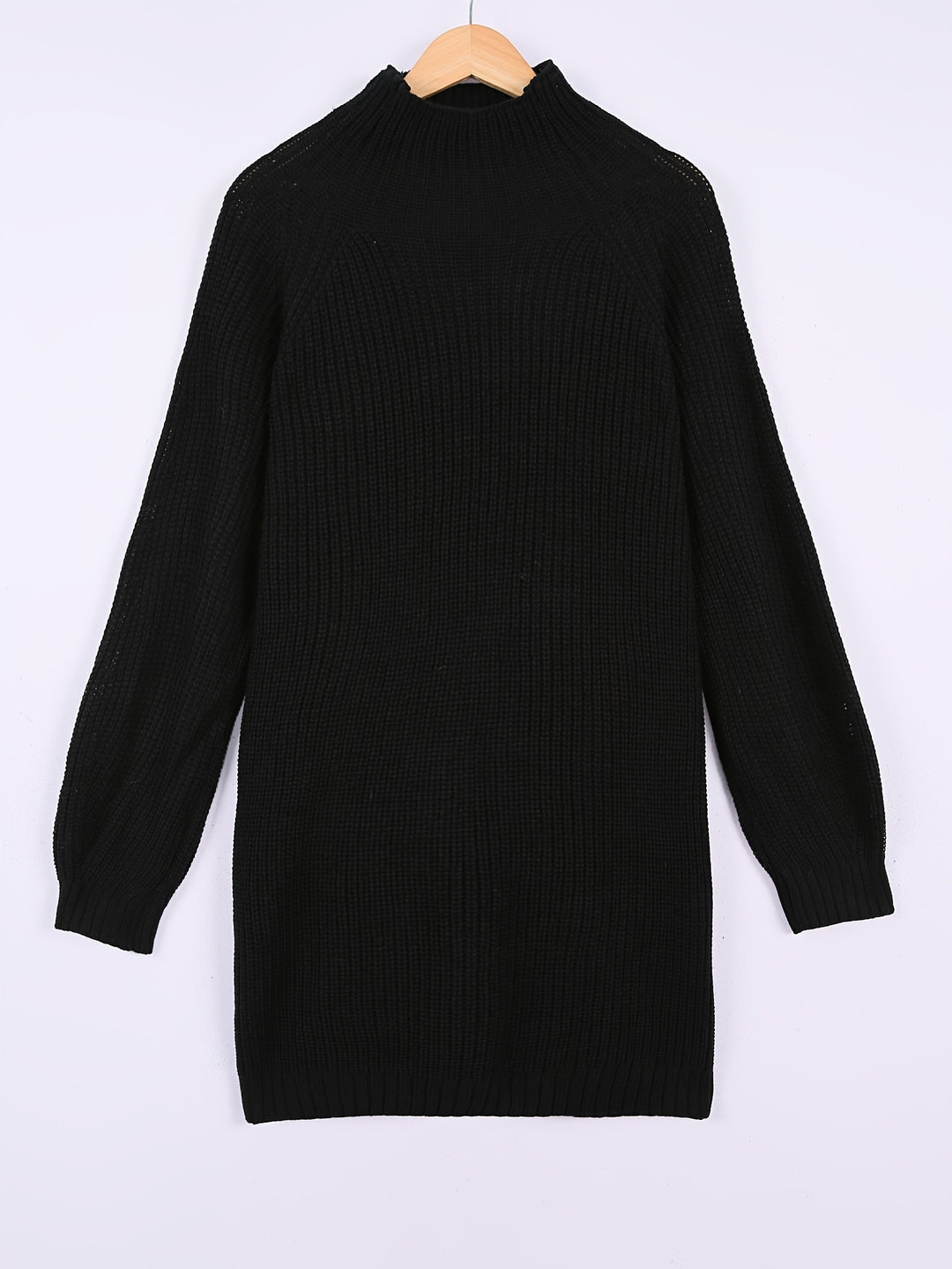 Elaine | Relaxed Half-Turtleneck Sweater Dress