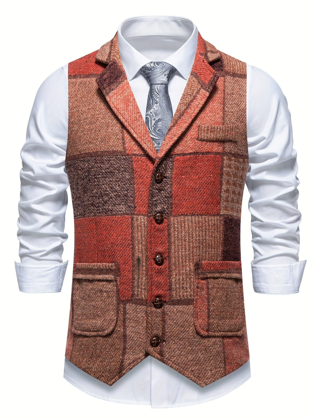 Harold | Classic Patchwork Tweed Waistcoat