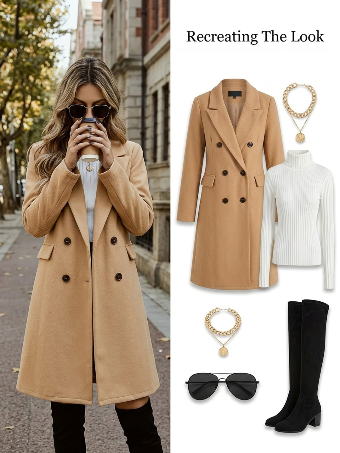 Constance | Tailored Double-Breasted Long Coat