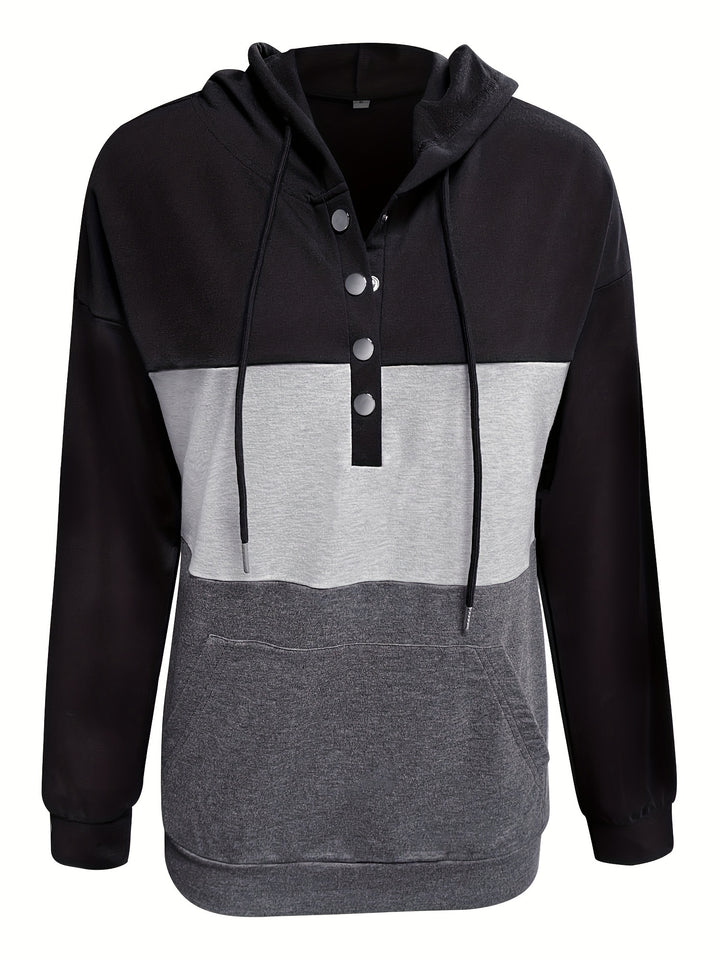 Tamsin | Colour Block Drawstring Hoodie