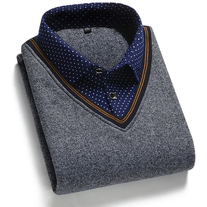 Warrick | Layered Mock-Collar Sweater