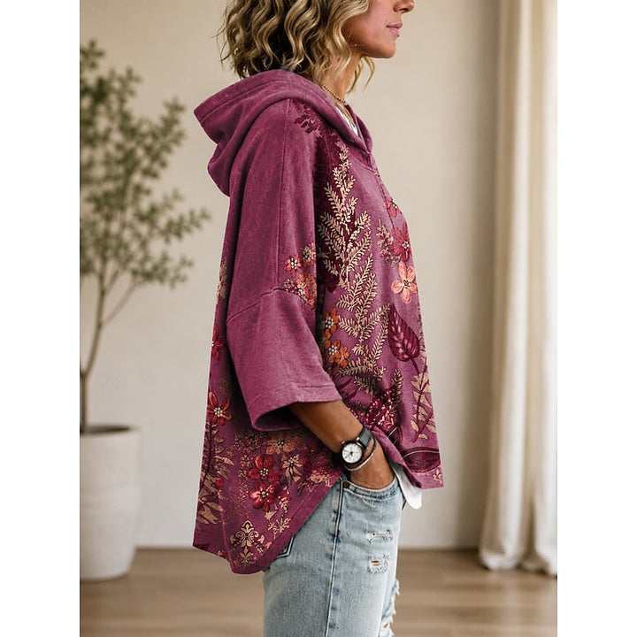 Willow | Floral Hooded Pullover Hoodie
