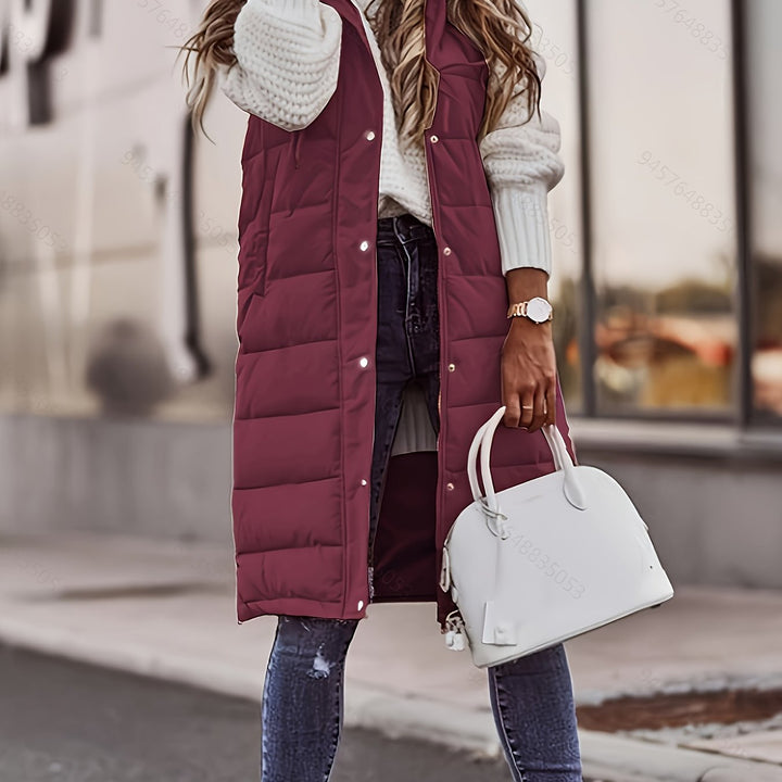 Odessa | Longline Hooded Puffer Vest