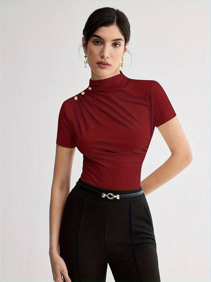 Marlowe | Refined Mock-Neck Top