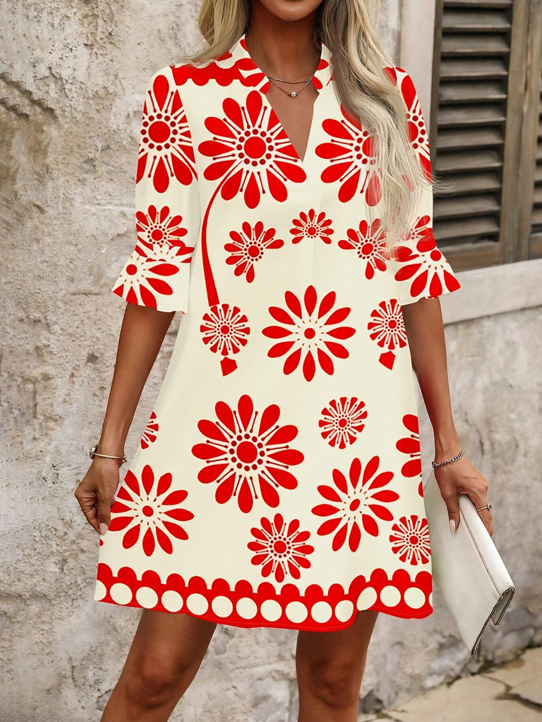 Fiona | Blossom Print Mini Dress