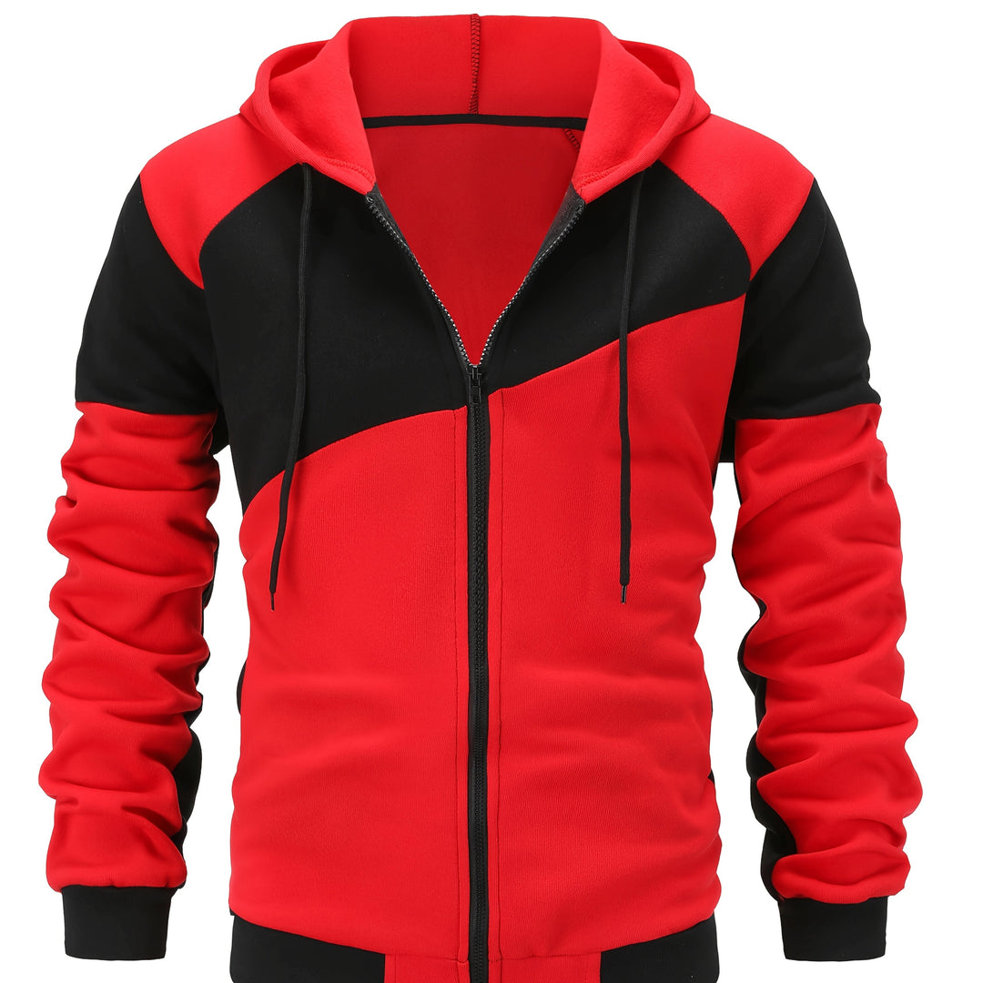 Bexley | Colour Block Zip-Up Hooded Jacket