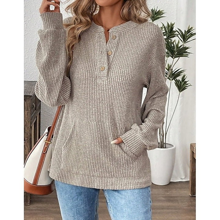 Tabitha | Textured Button-Neck Top