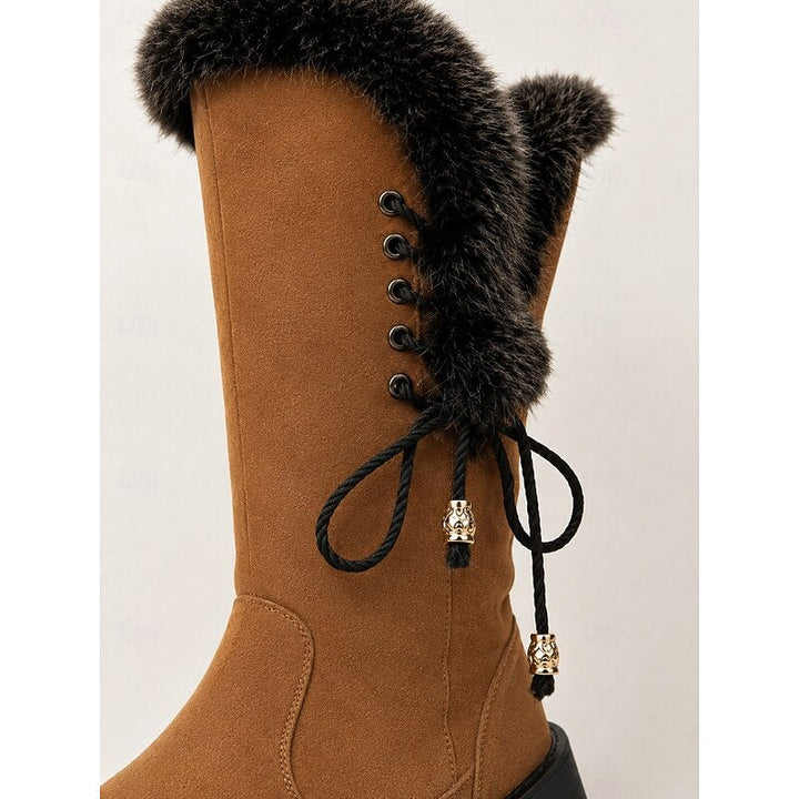 Ingrid | Lace-Up Knee-High Winter Boots
