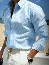 Reid | Refined Striped Long Sleeve Shirt