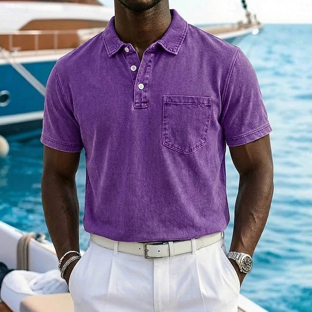 Nolan | Vintage Pocket Polo Shirt