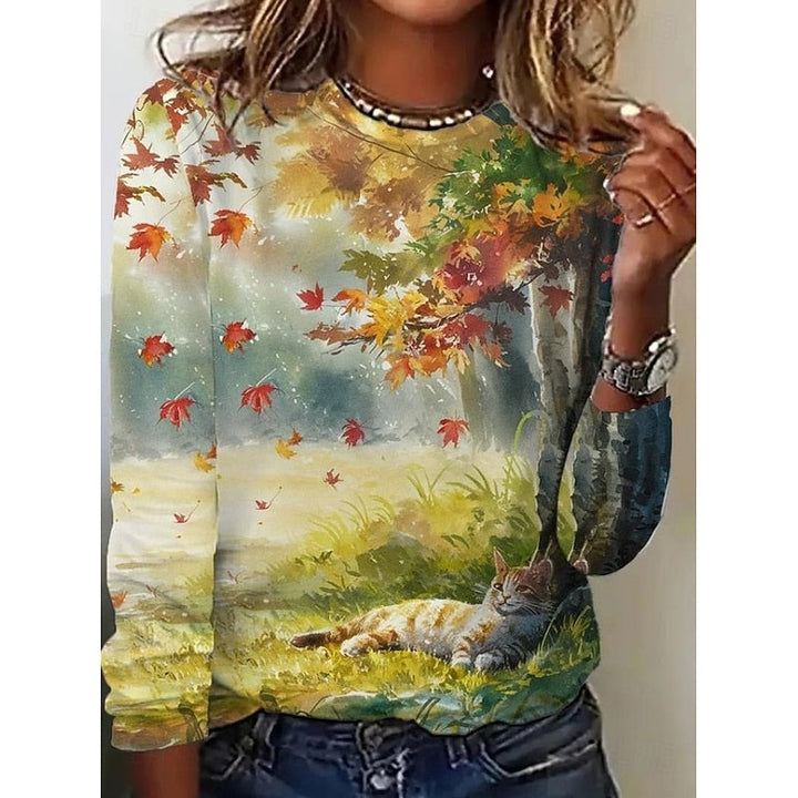 Marnie | Autumn Leaf Print Top
