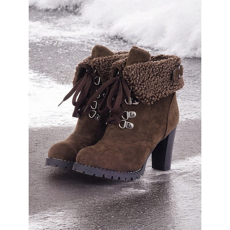 Heidi | Cozy Lace-Up Heeled Winter Boots