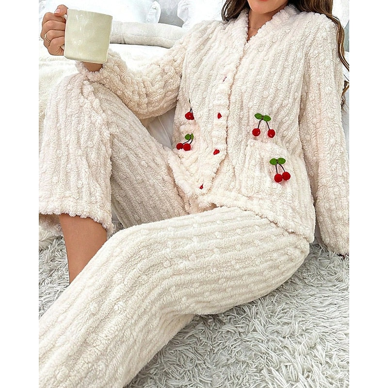 Annette | Cozy Cherry Two-Piece Set
