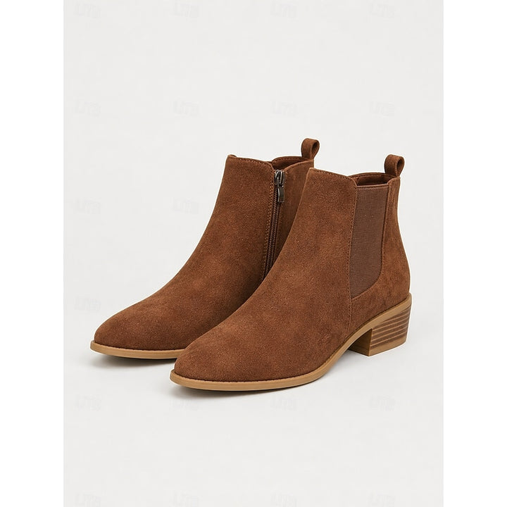 Faye | Pointed-Toe Block Heel Ankle Boots
