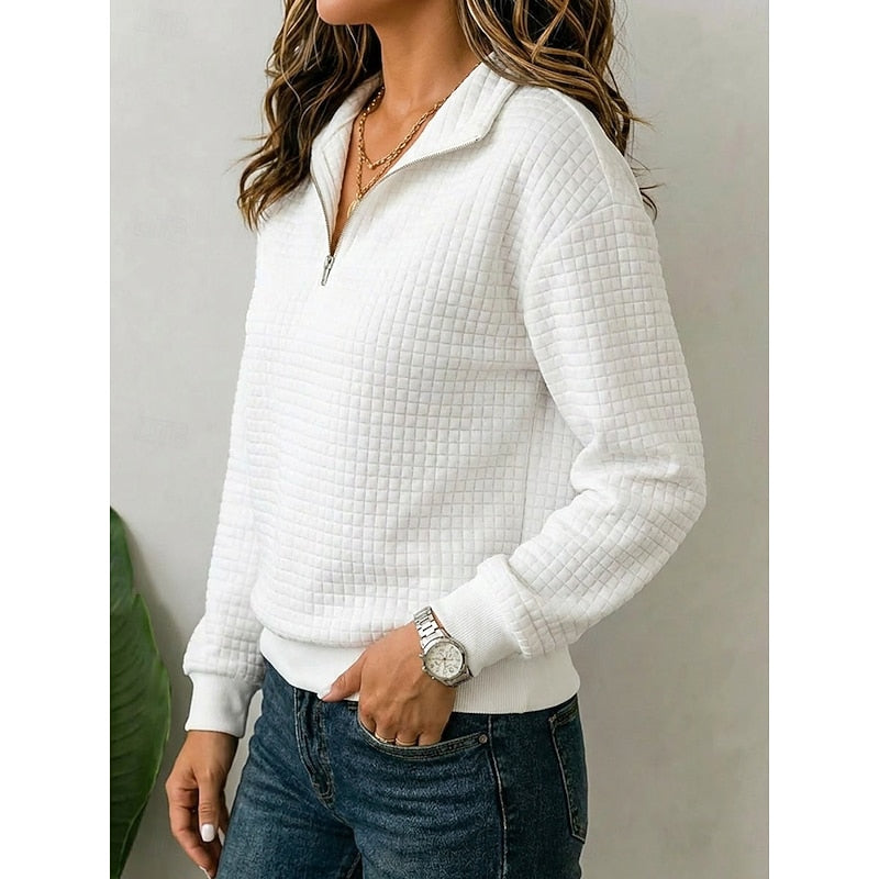 Maren | Quarter-Zip Textured Pullover