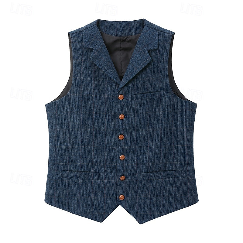 Everard | Herringbone Single-Breasted Vest
