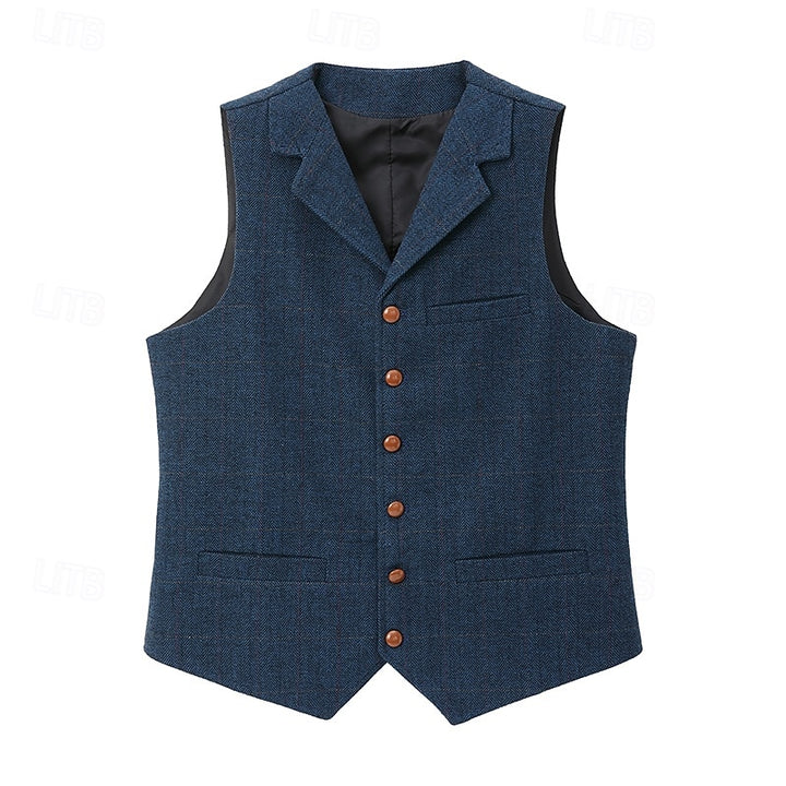 Everard | Herringbone Single-Breasted Vest