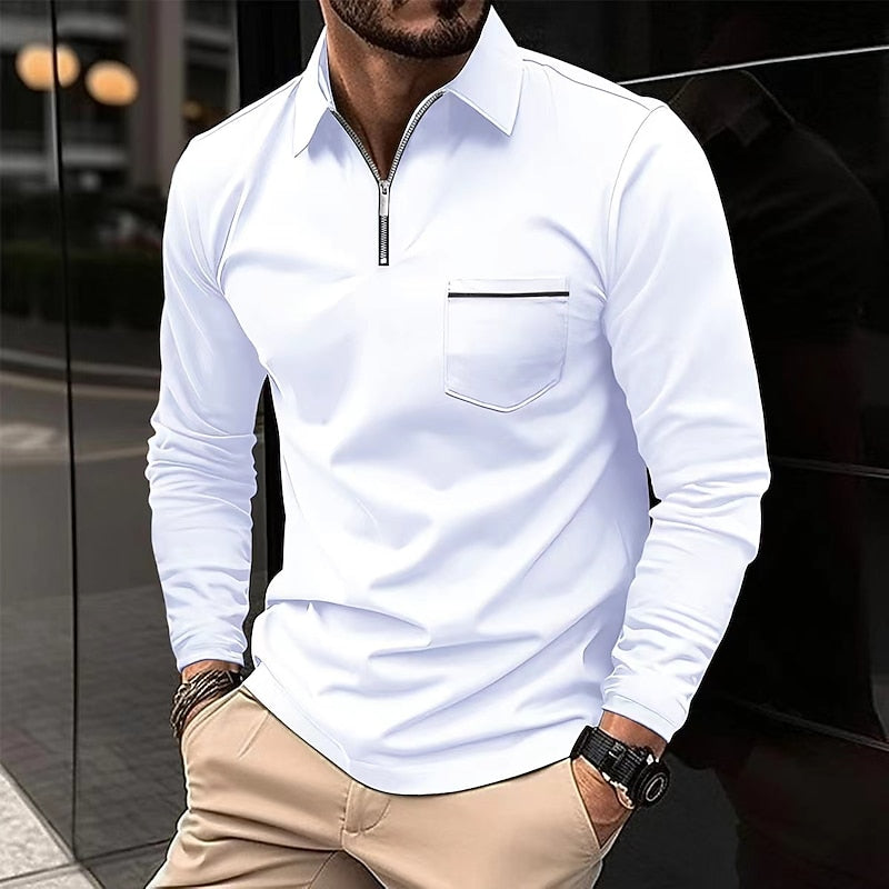 Maddox | Refined Quarter-Zip Polo Shirt