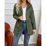 Annabelle | Hooded Drawstring Trench Coat