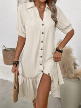 Maevelle | Buttoned Boho Midi Dress