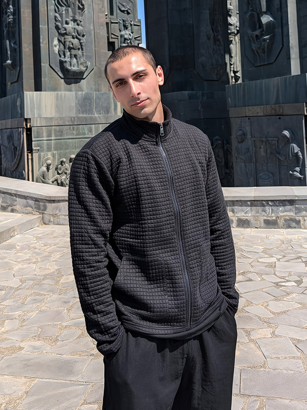 Gareth | Textured Zip-Up Jacket
