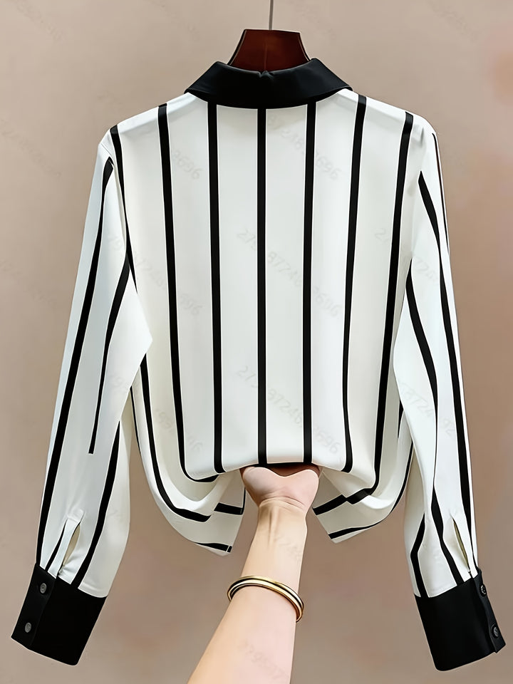 Patricia | Contrast Stripe Blouse