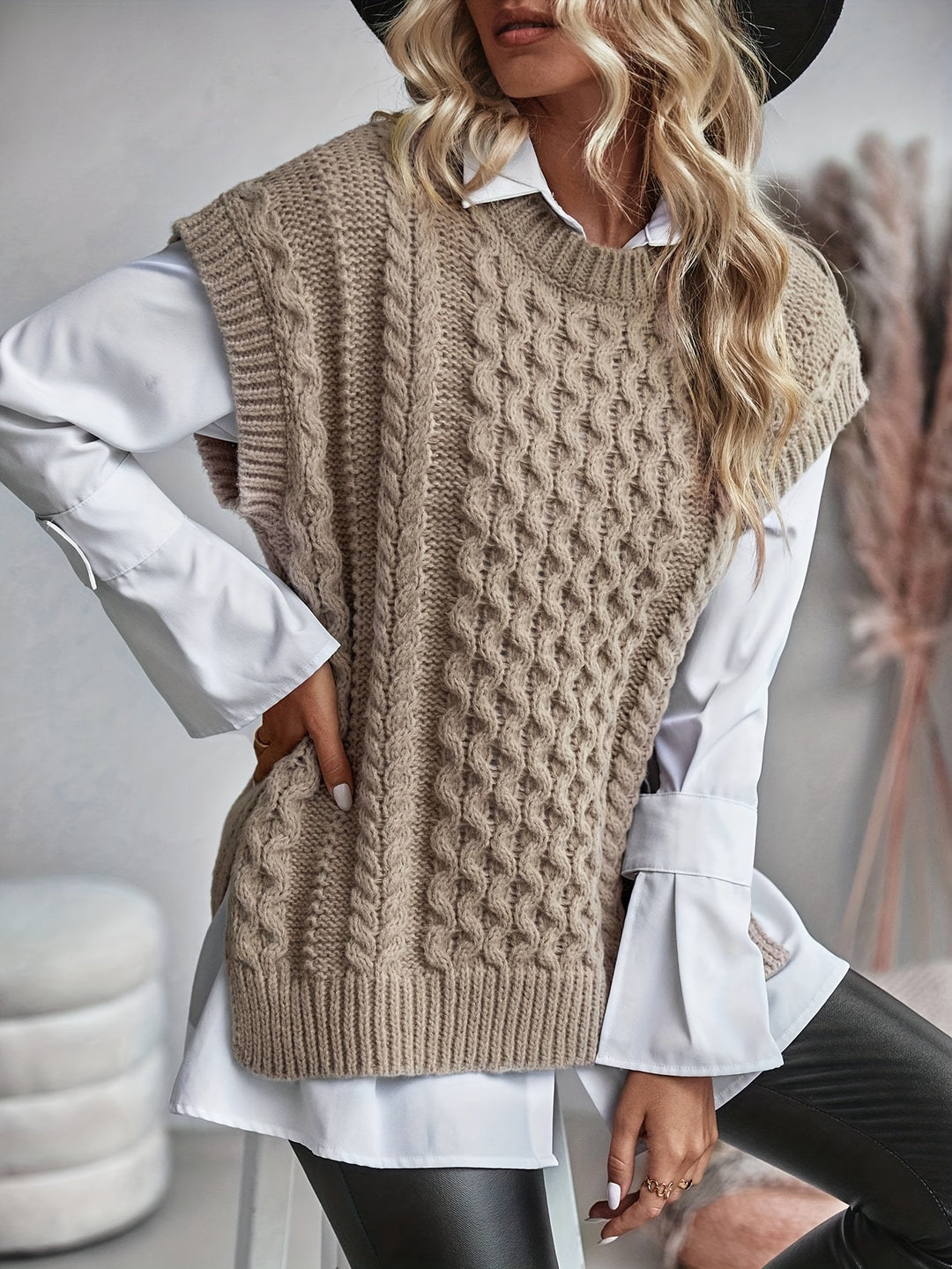Rosetta | Cable-Knit Sweater Vest