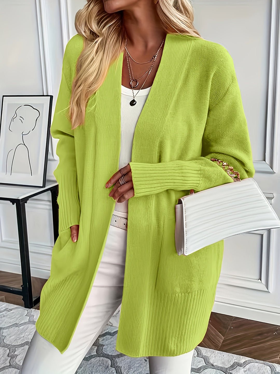 Miriam | Open-Front Draped Cardigan