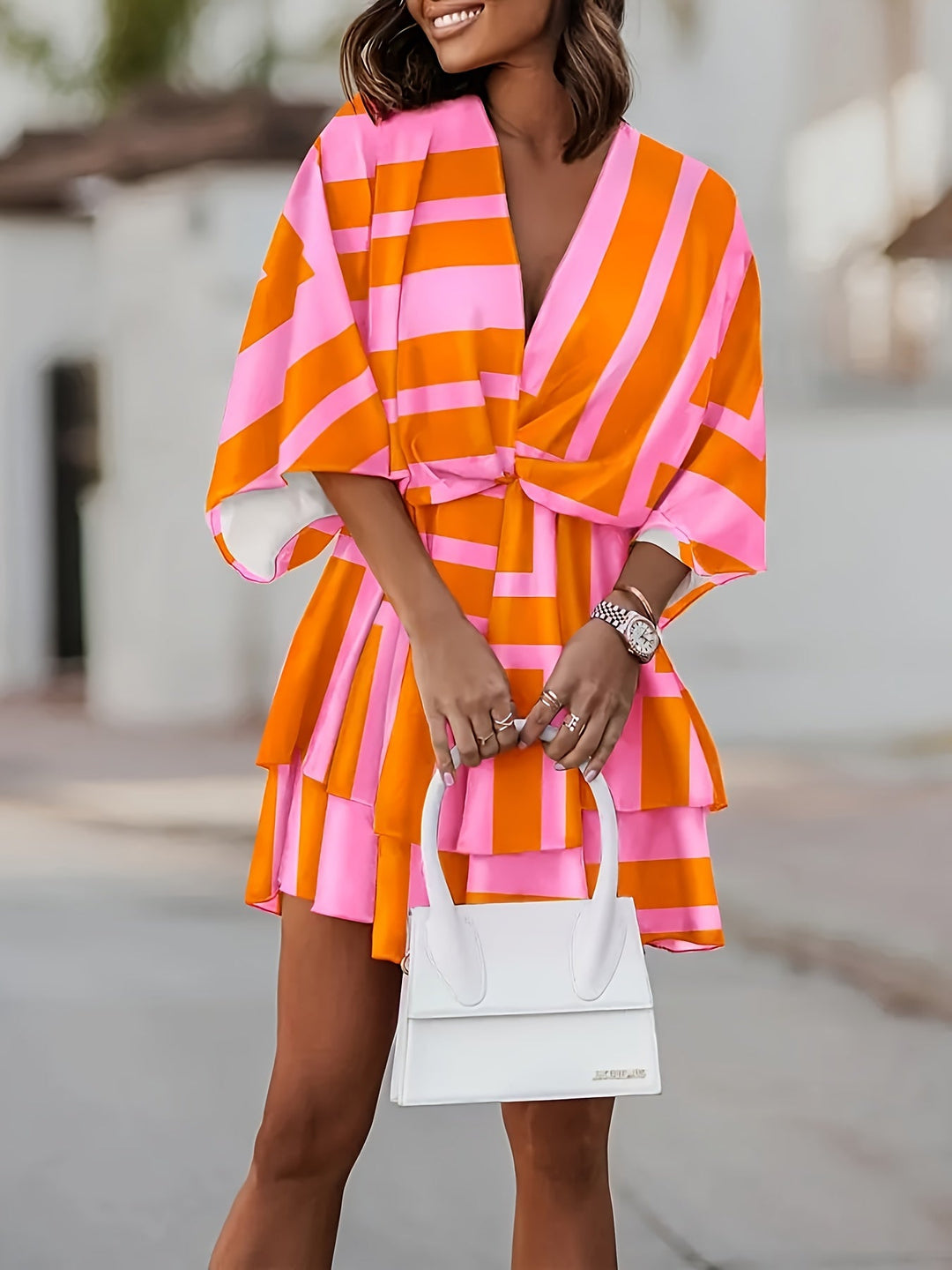 Valerie | Printed Wrap Mini Dress