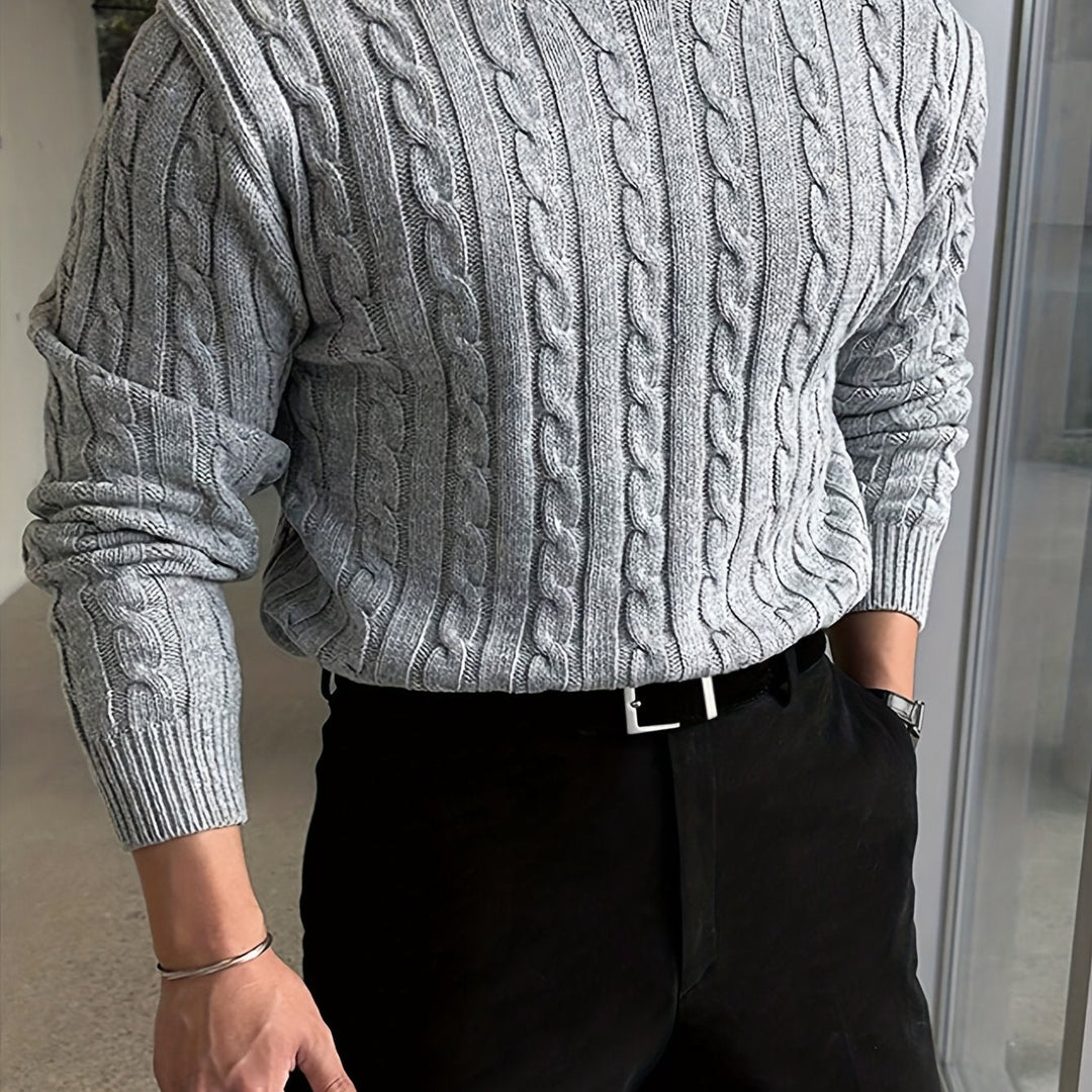 Reid | Cable-Knit Crewneck Sweater