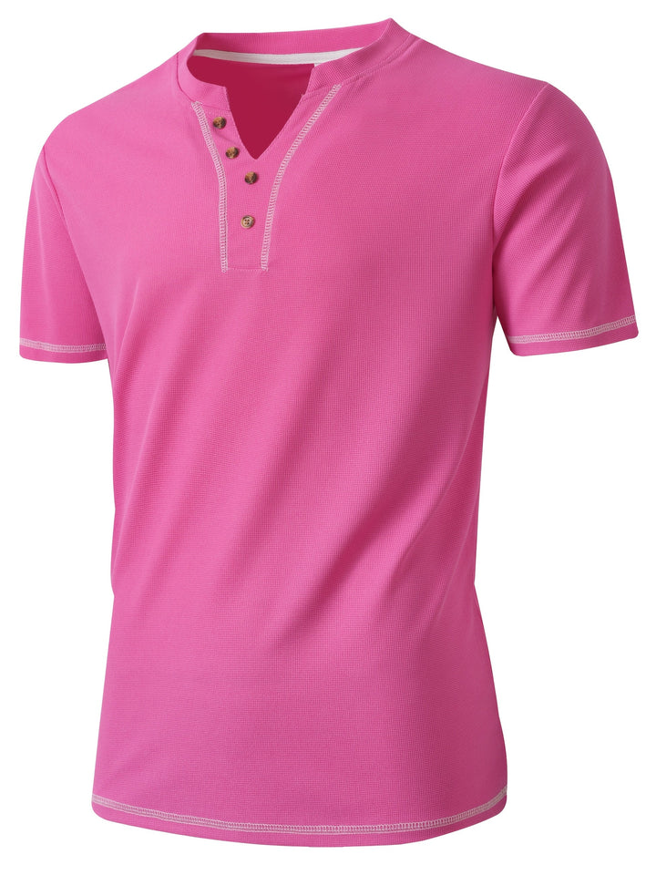Sawyer | Textured Short Sleeve Henley