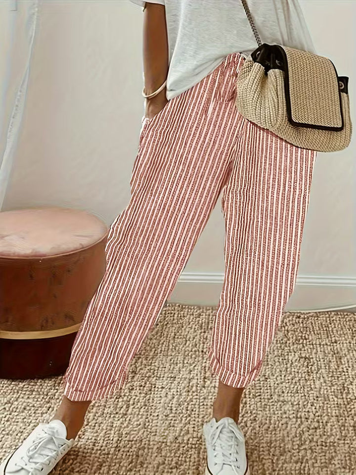 Chelsea | Striped Wide-Leg Casual Pants