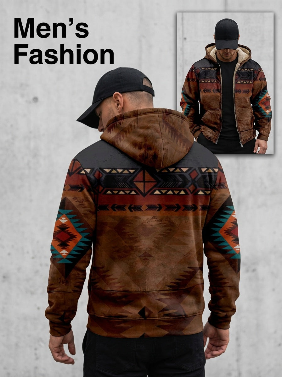 Boone | Southwestern Hooded Zip Jacket