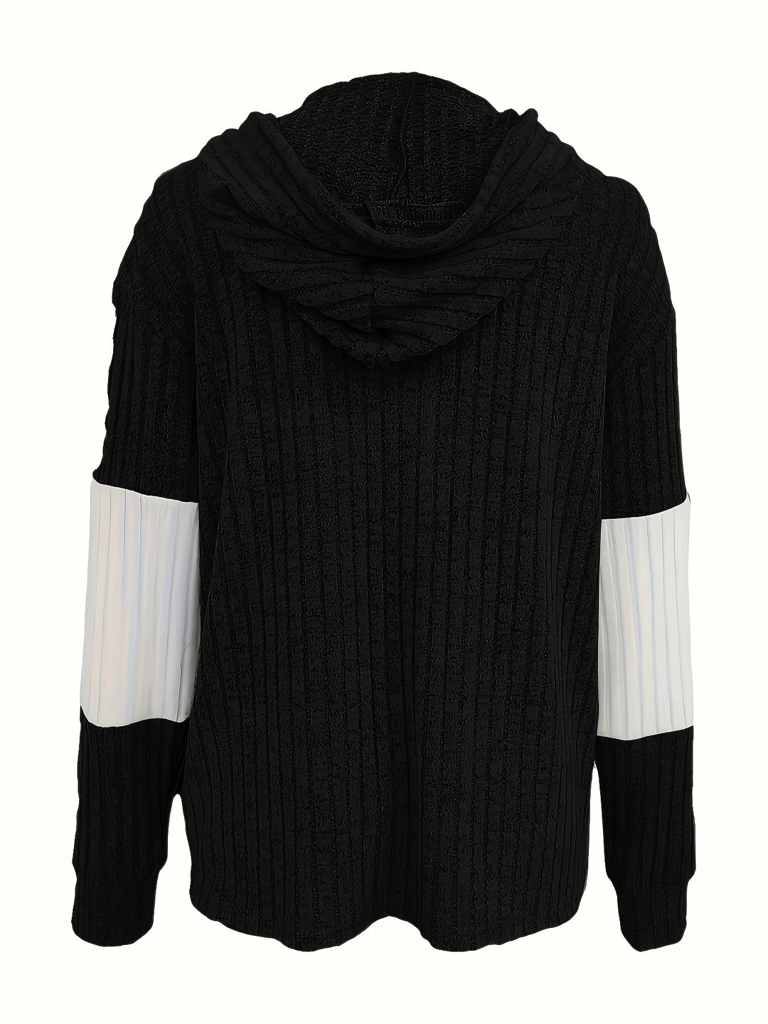 Talia | Ribbed Colour-Block Zip-Up Hoodie