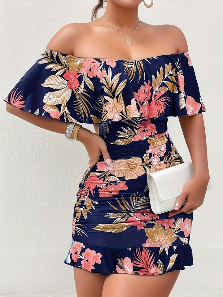 Jorina | Floral Off-Shoulder Summer Dress