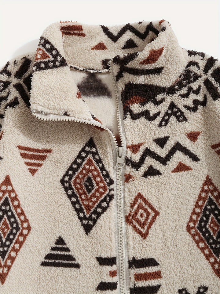 Winifred | Patterned Cozy Zip-Up Jacket