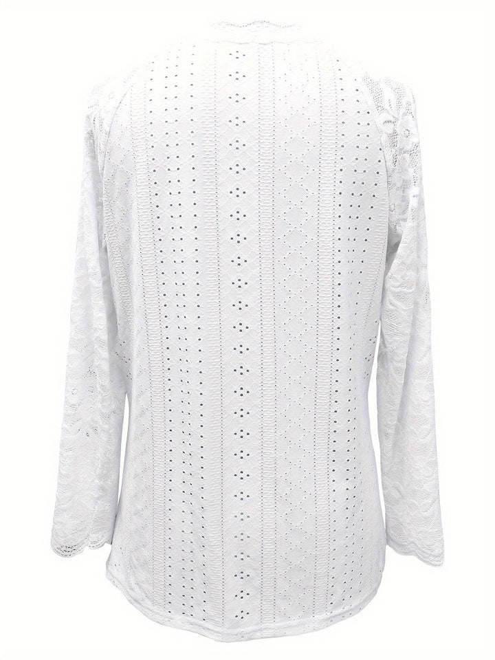 Annabelle | Scalloped V-Neck Top