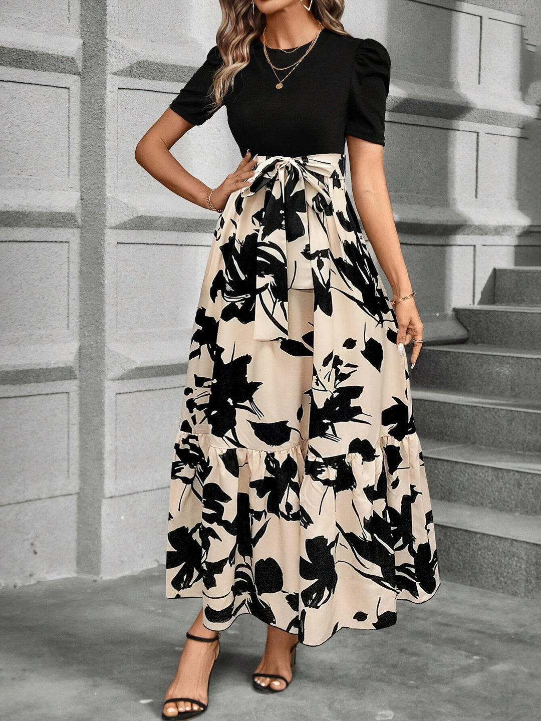 Elena | Floral Print Maxi Dress