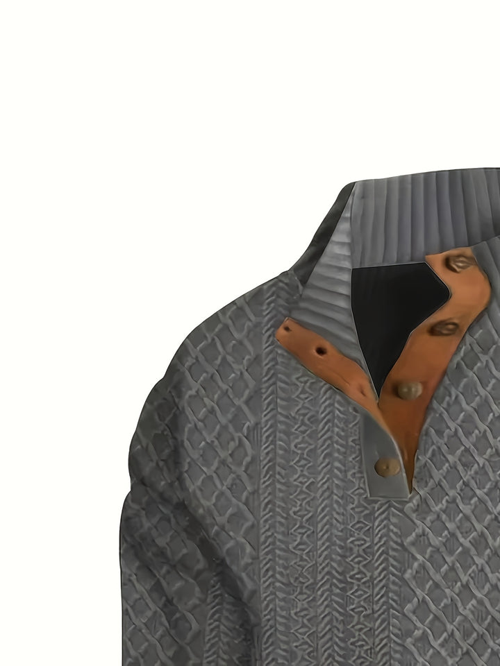 Sawyer | Textured Stand-Collar Sweater
