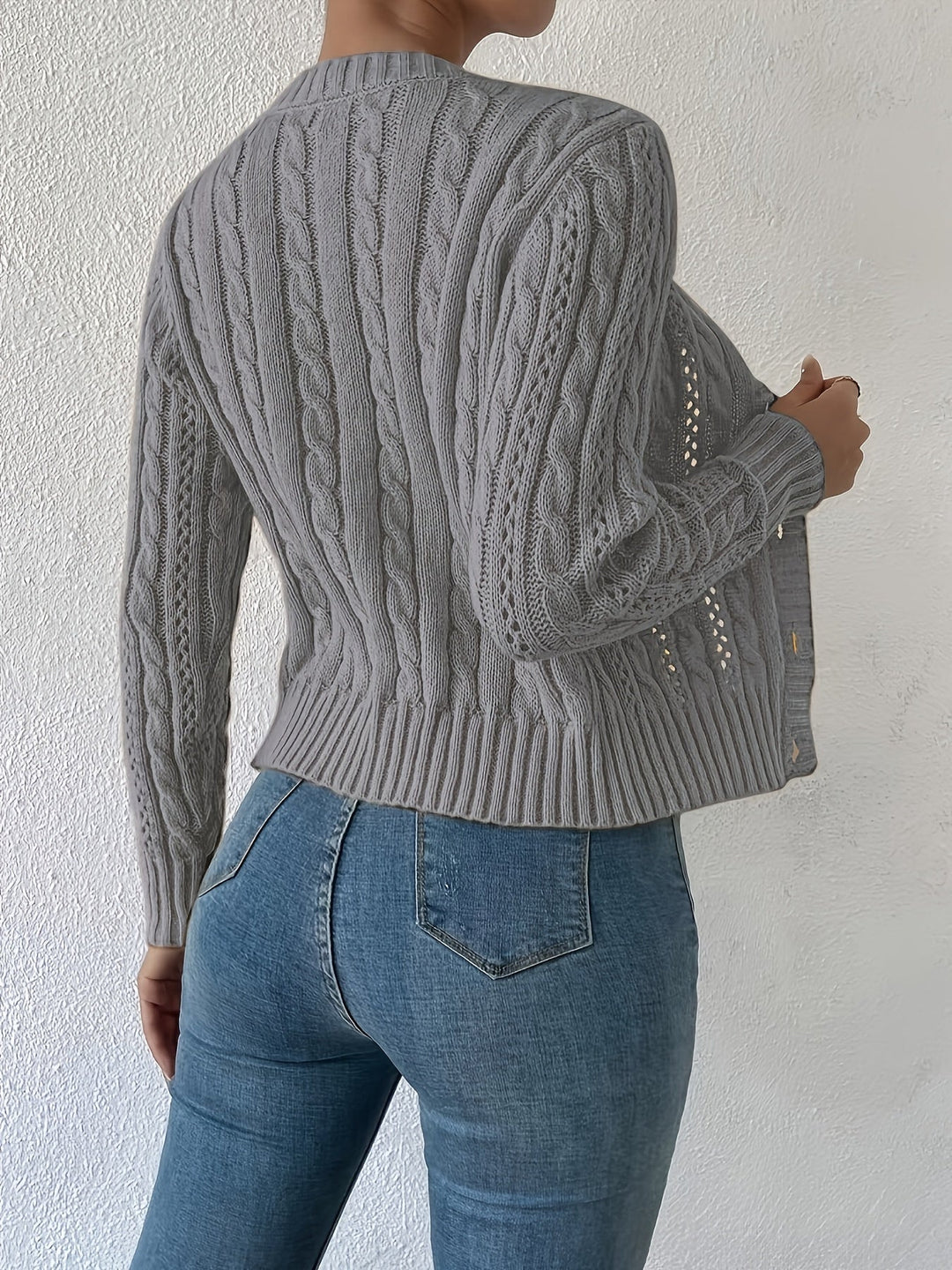 Maeve | Textured Cable-Knit Cardigan