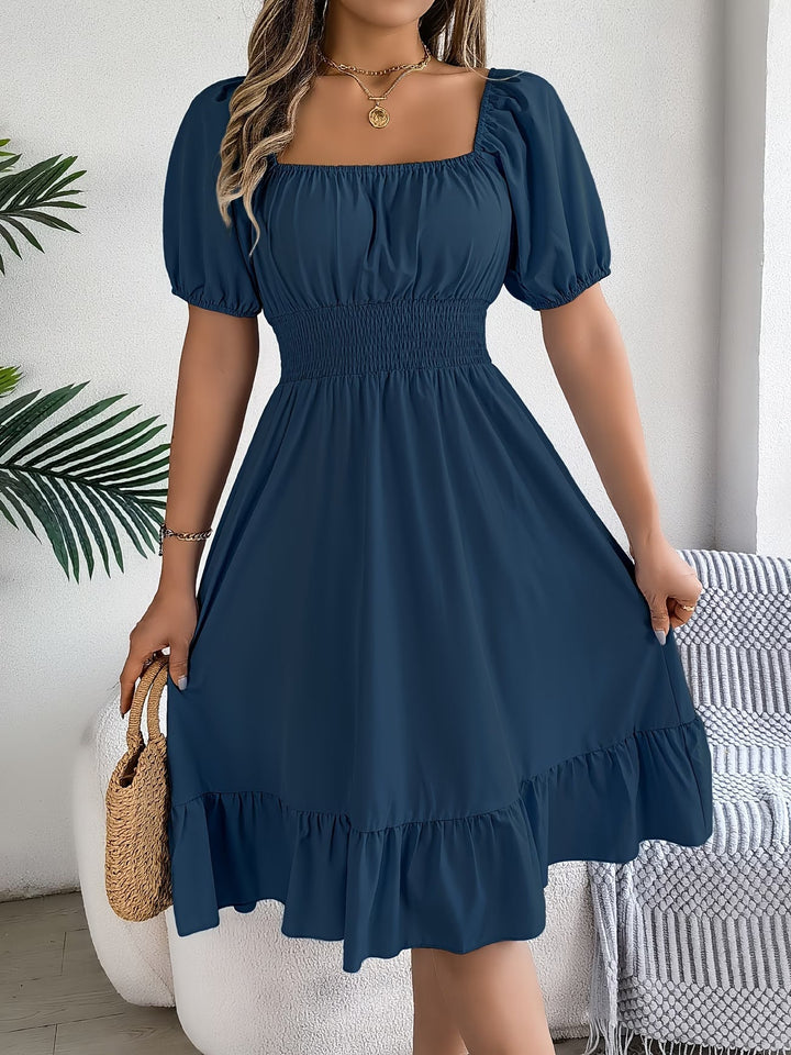 Melia | Stylish Puff Sleeves Dress