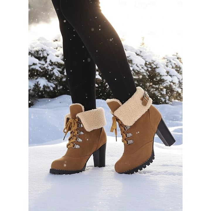 Heidi | Cozy Lace-Up Heeled Winter Boots
