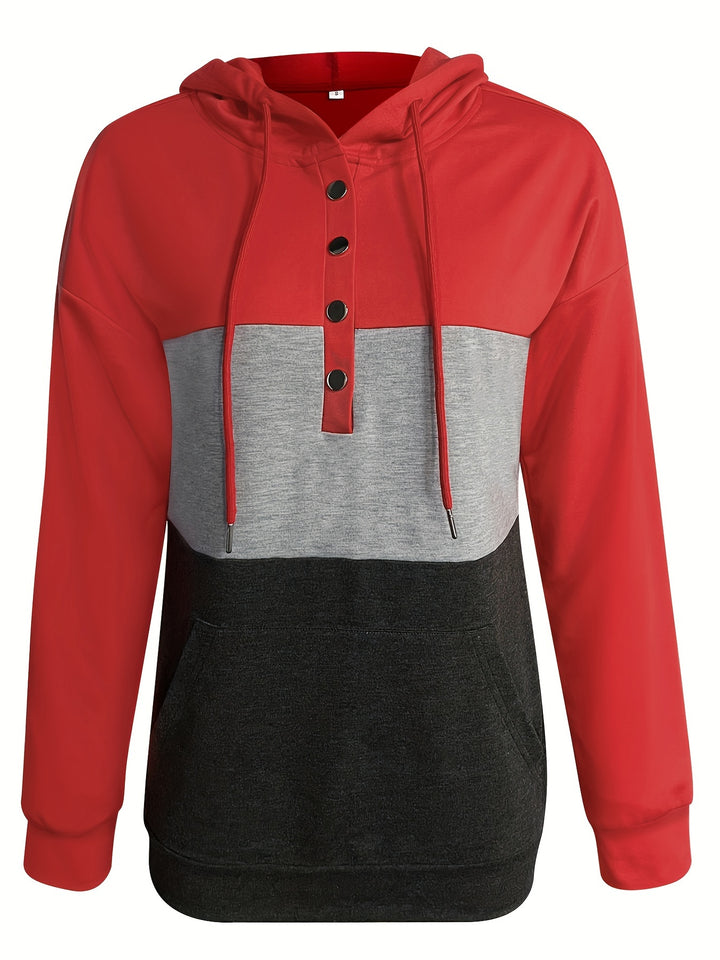 Tamsin | Colour Block Drawstring Hoodie