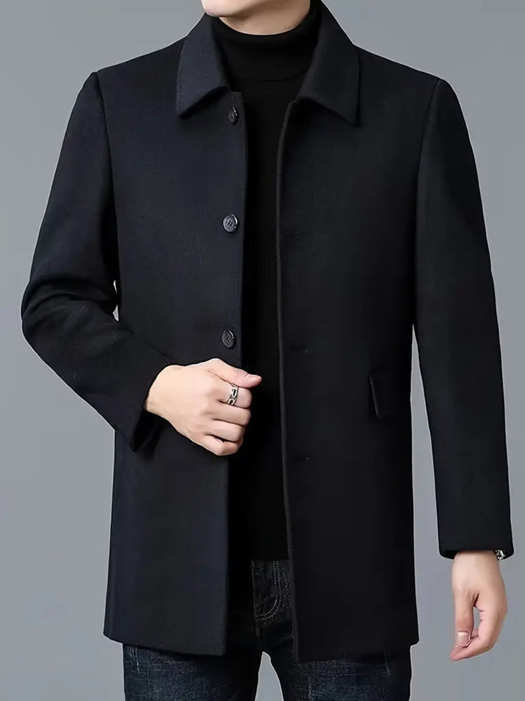 Gerald | Refined Single-Breasted Overcoat