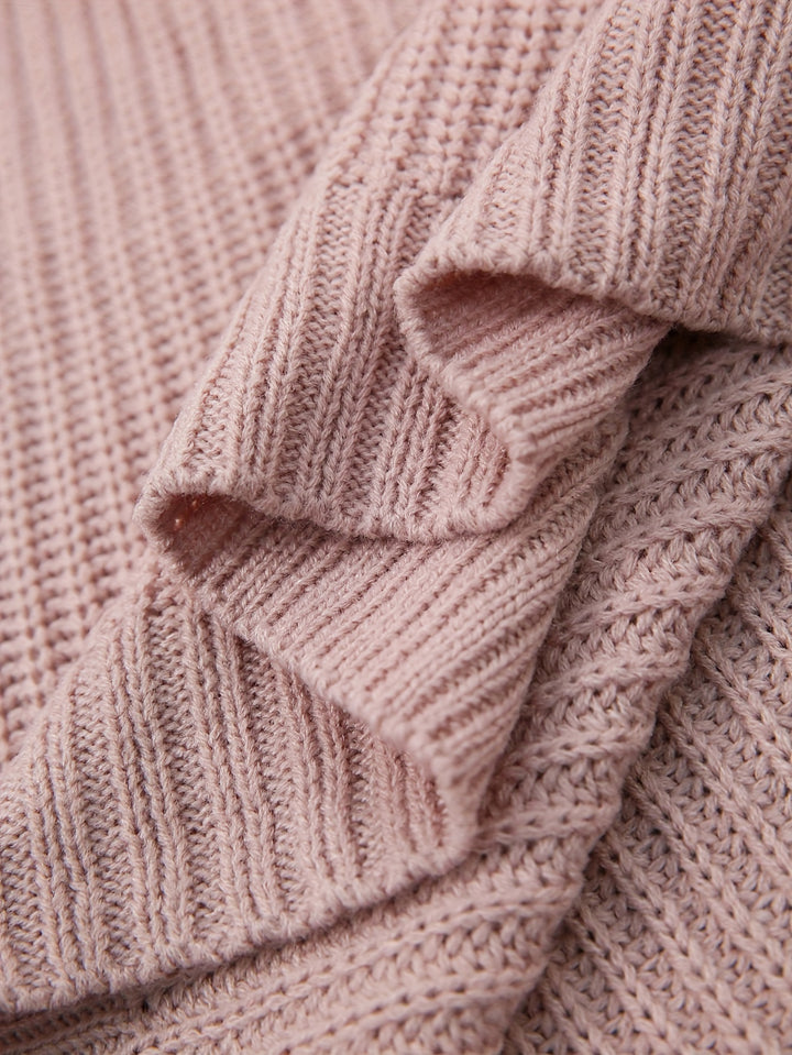 Elaine | Relaxed Half-Turtleneck Sweater Dress